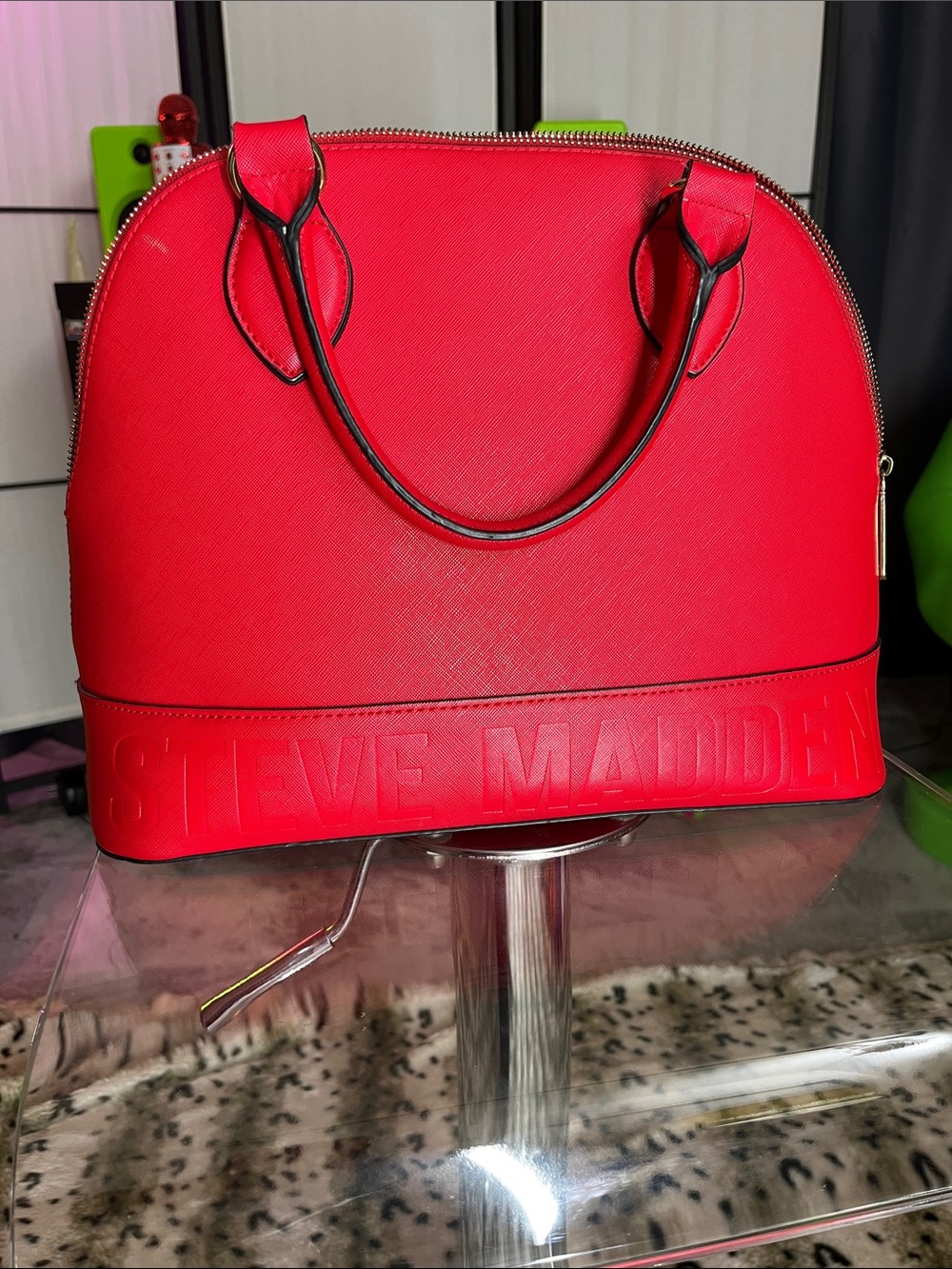 Steve Madden Red Dome Satchel